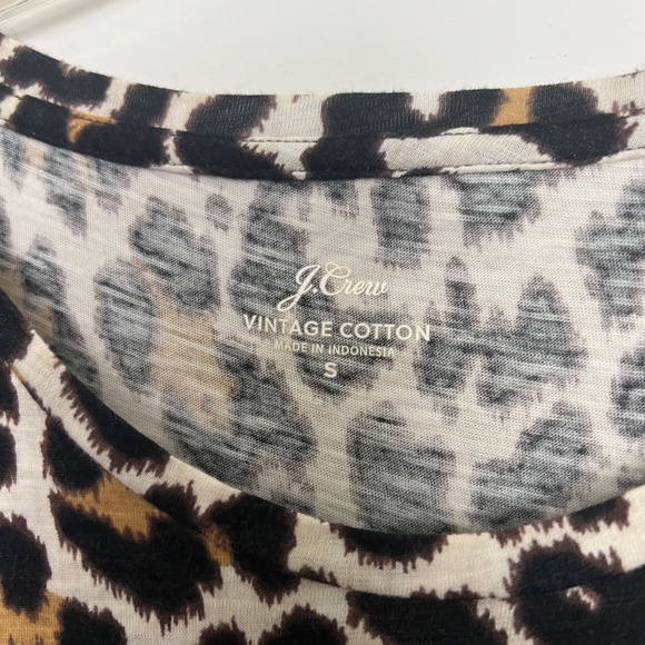 J. Crew women's Vintage Cotton tee, Leopard print, size Small - Picture 4 of 10